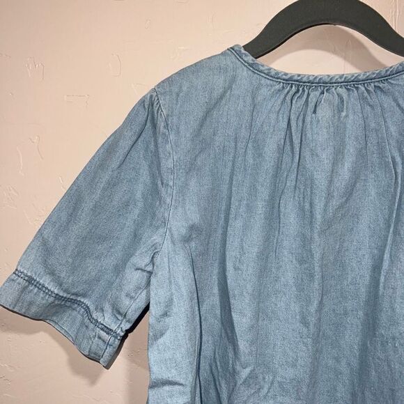 Gymboree Girls Denim Chambray Short Sleeve Top - Picture 4 of 6